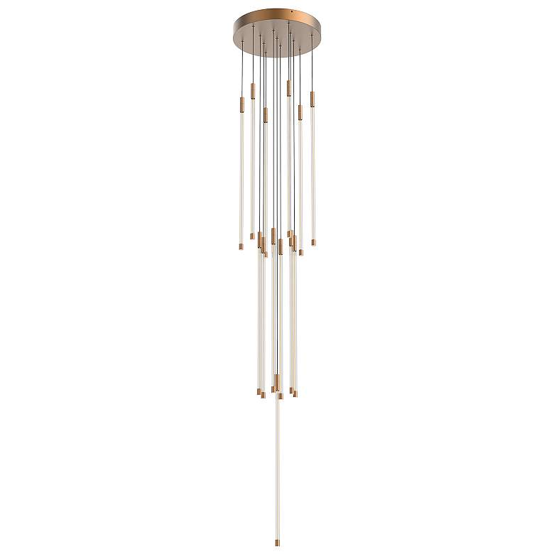 Image 1 Kuzco Motif LED 27-in Brushed Gold Multi-Pendant