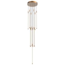 Kuzco Motif LED 27-in Brushed Gold Multi-Pendant