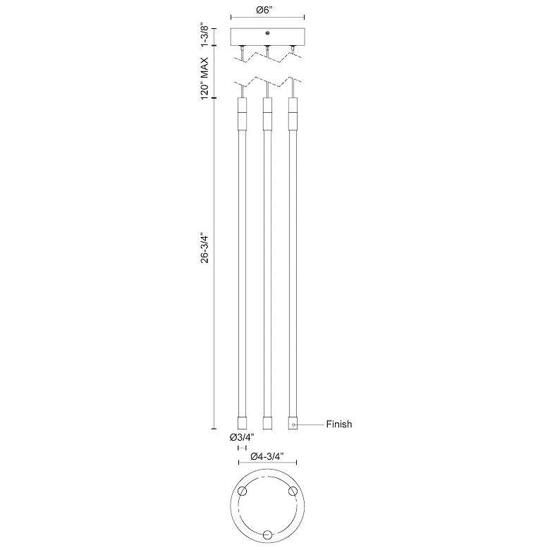 Image 3 Kuzco Motif LED 27-in Chrome Multi-Pendant more views