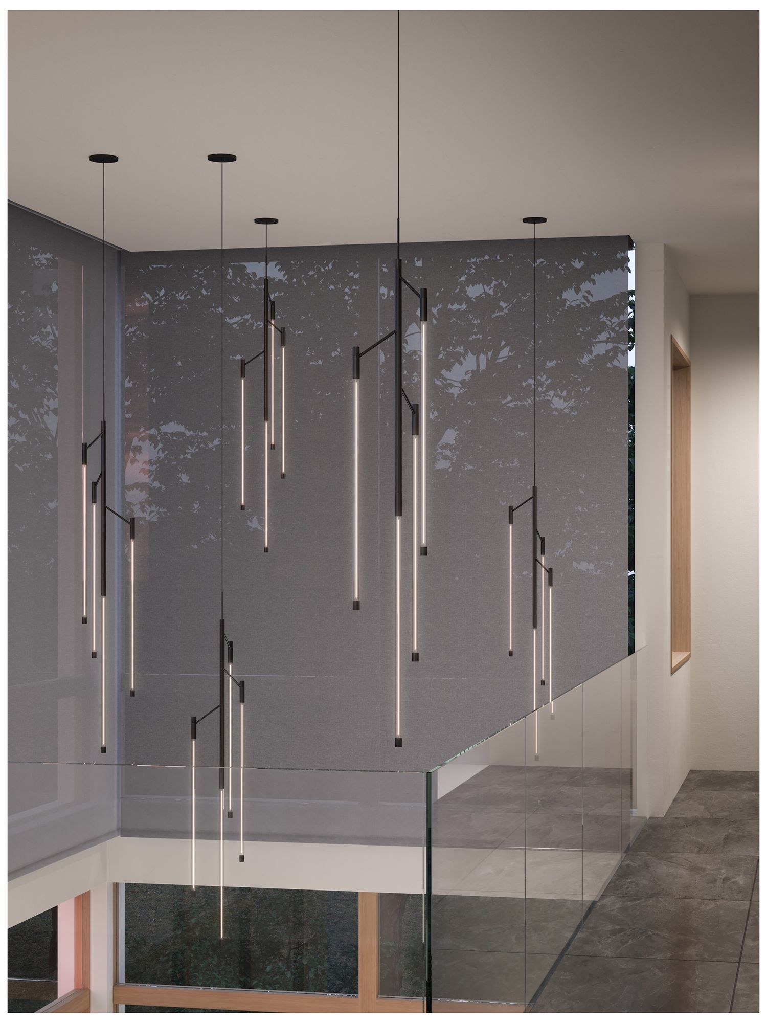 Image 3 Kuzco Motif LED 46-in Black Pendant more views