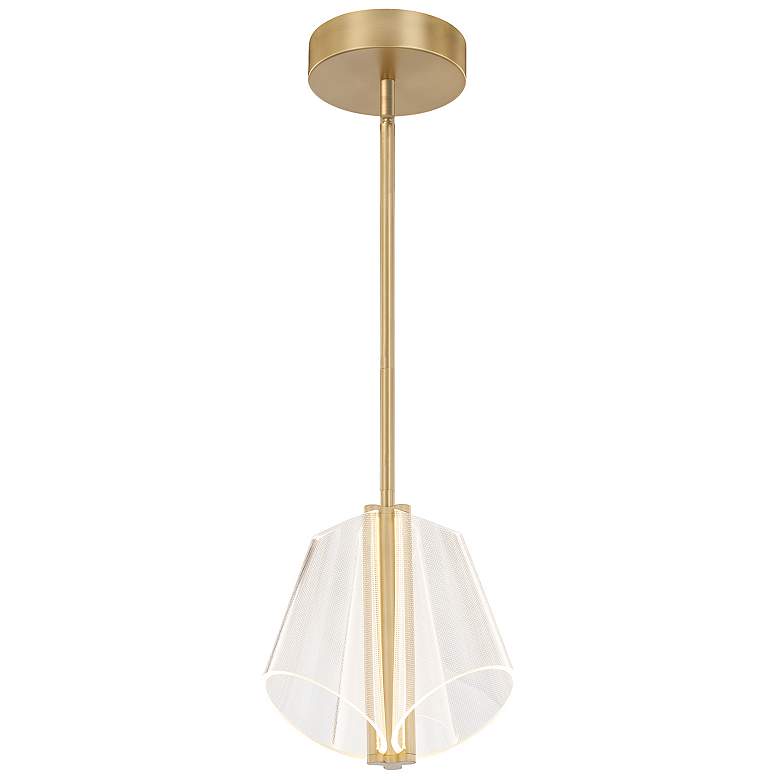 Image 1 Kuzco Mulberry LED 11-in Brushed Gold/Light Guide Pendant