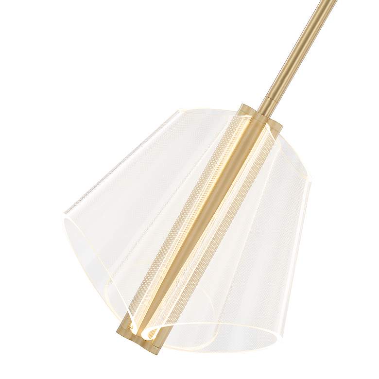 Image 4 Kuzco Mulberry LED 11-in Brushed Gold/Light Guide Pendant more views