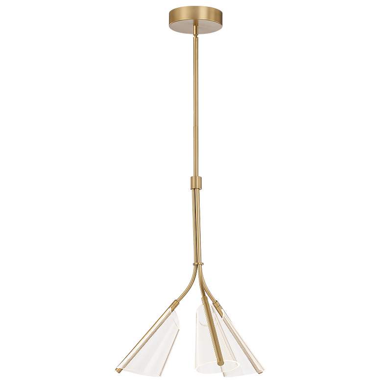 Image 2 Kuzco Mulberry LED 22-in Brushed Gold/Light Guide Pendant
