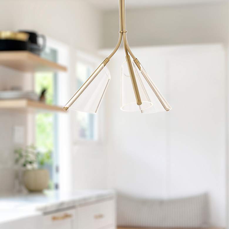 Image 1 Kuzco Mulberry LED 22-in Brushed Gold/Light Guide Pendant