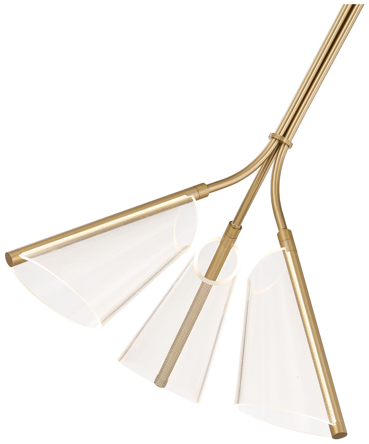 Image 3 Kuzco Mulberry LED 22-in Brushed Gold/Light Guide Pendant more views