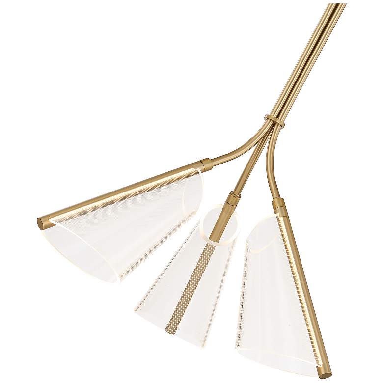 Image 3 Kuzco Mulberry LED 22-in Brushed Gold/Light Guide Pendant more views