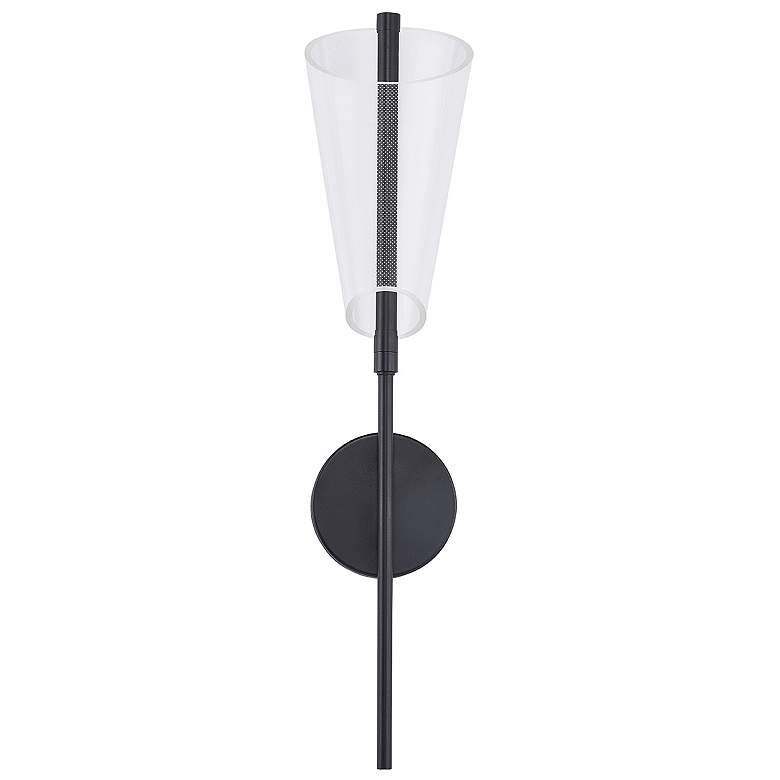 Image 1 Kuzco Mulberry LED 24-in Black/Light Guide Wall Sconce