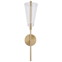 Kuzco Mulberry LED 24-in Brushed Gold/Light Guide Wall Sconce