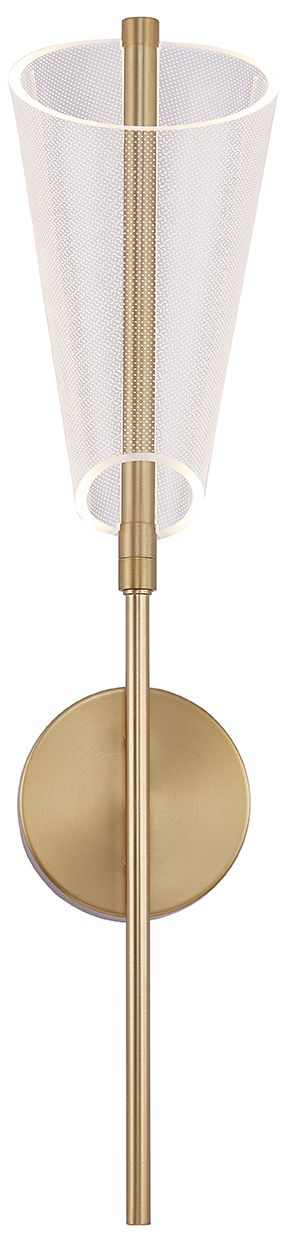 Image 2 Kuzco Mulberry LED 24-in Brushed Gold/Light Guide Wall Sconce more views