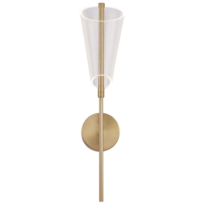 Image 2 Kuzco Mulberry LED 24-in Brushed Gold/Light Guide Wall Sconce more views