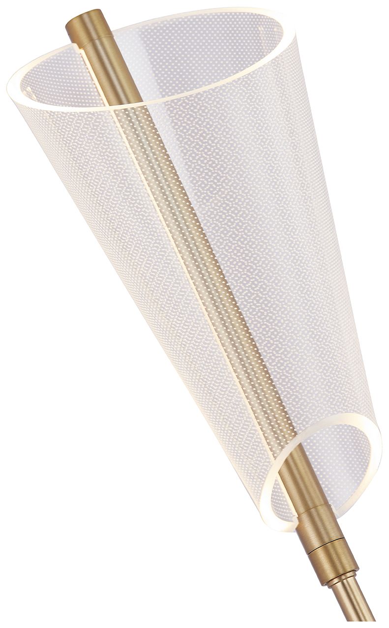 Image 3 Kuzco Mulberry LED 24-in Brushed Gold/Light Guide Wall Sconce more views