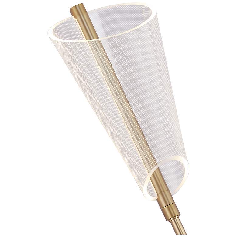 Image 3 Kuzco Mulberry LED 24-in Brushed Gold/Light Guide Wall Sconce more views