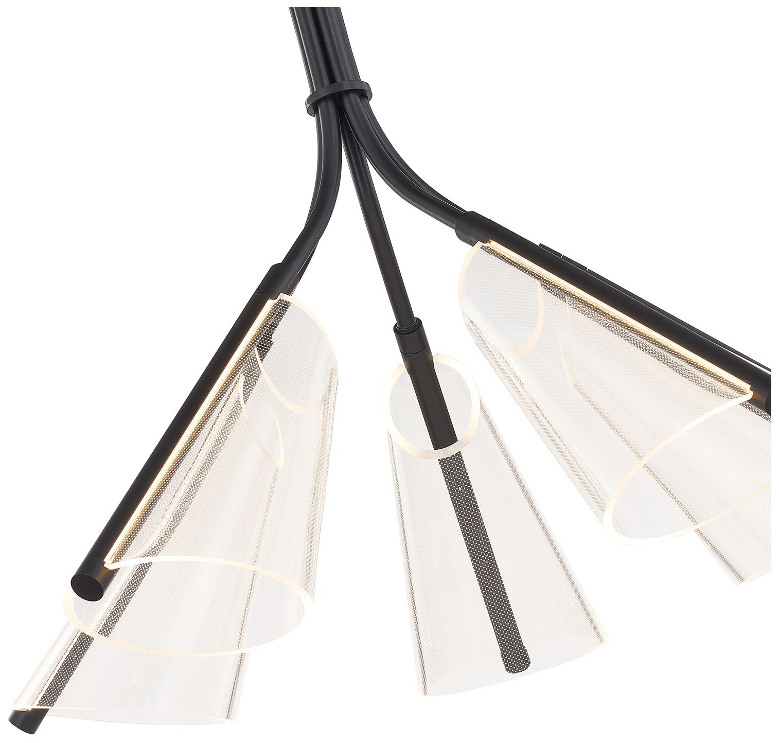 Image 3 Kuzco Mulberry LED 28-in Black/Light Guide LED Chandeliers more views