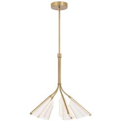 Kuzco Mulberry LED 28-in Brushed Gold/Light Guide LED Chandeliers