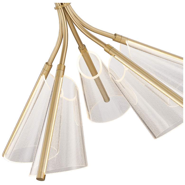 Image 3 Kuzco Mulberry LED 28-in Brushed Gold/Light Guide LED Chandeliers more views