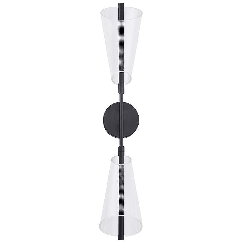 Image 1 Kuzco Mulberry LED 29-in Black/Light Guide Wall Sconce