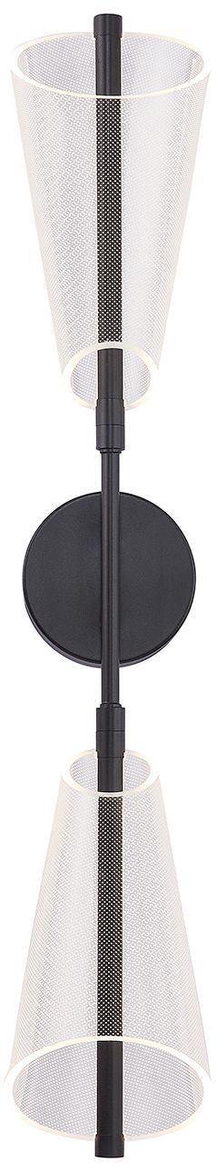 Image 4 Kuzco Mulberry LED 29-in Black/Light Guide Wall Sconce more views