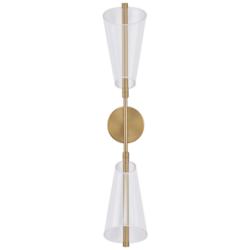 Kuzco Mulberry LED 29-in Brushed Gold/Light Guide Wall Sconce