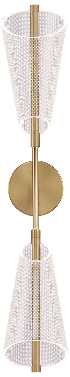 Image 2 Kuzco Mulberry LED 29-in Brushed Gold/Light Guide Wall Sconce more views