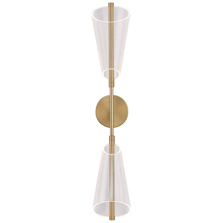 Image 2 Kuzco Mulberry LED 29-in Brushed Gold/Light Guide Wall Sconce more views