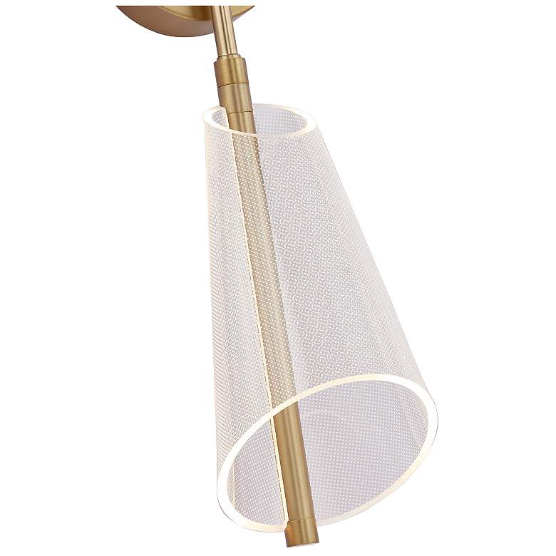 Image 3 Kuzco Mulberry LED 29-in Brushed Gold/Light Guide Wall Sconce more views