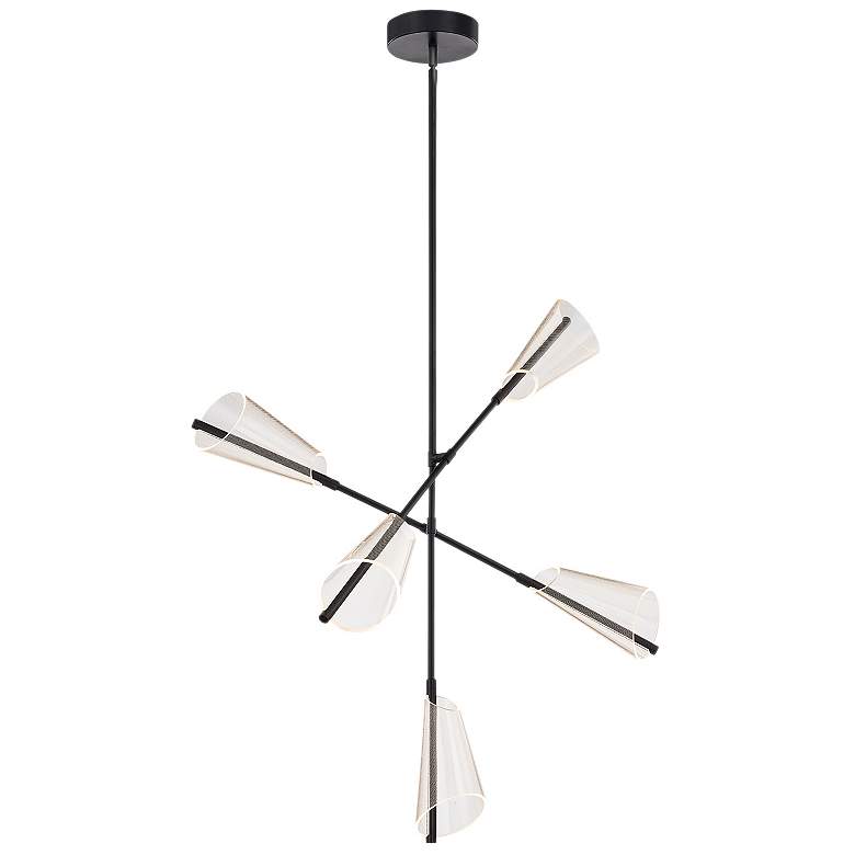 Image 1 Kuzco Mulberry LED 37-in Black/Light Guide LED Chandeliers