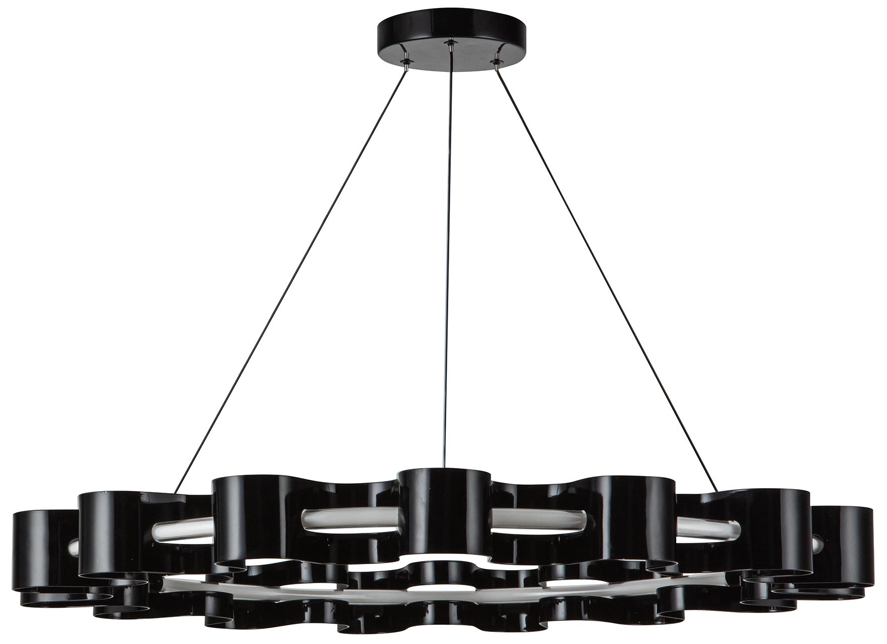 Image 4 Kuzco Nami LED 35-in Gloss Black Chandelier more views