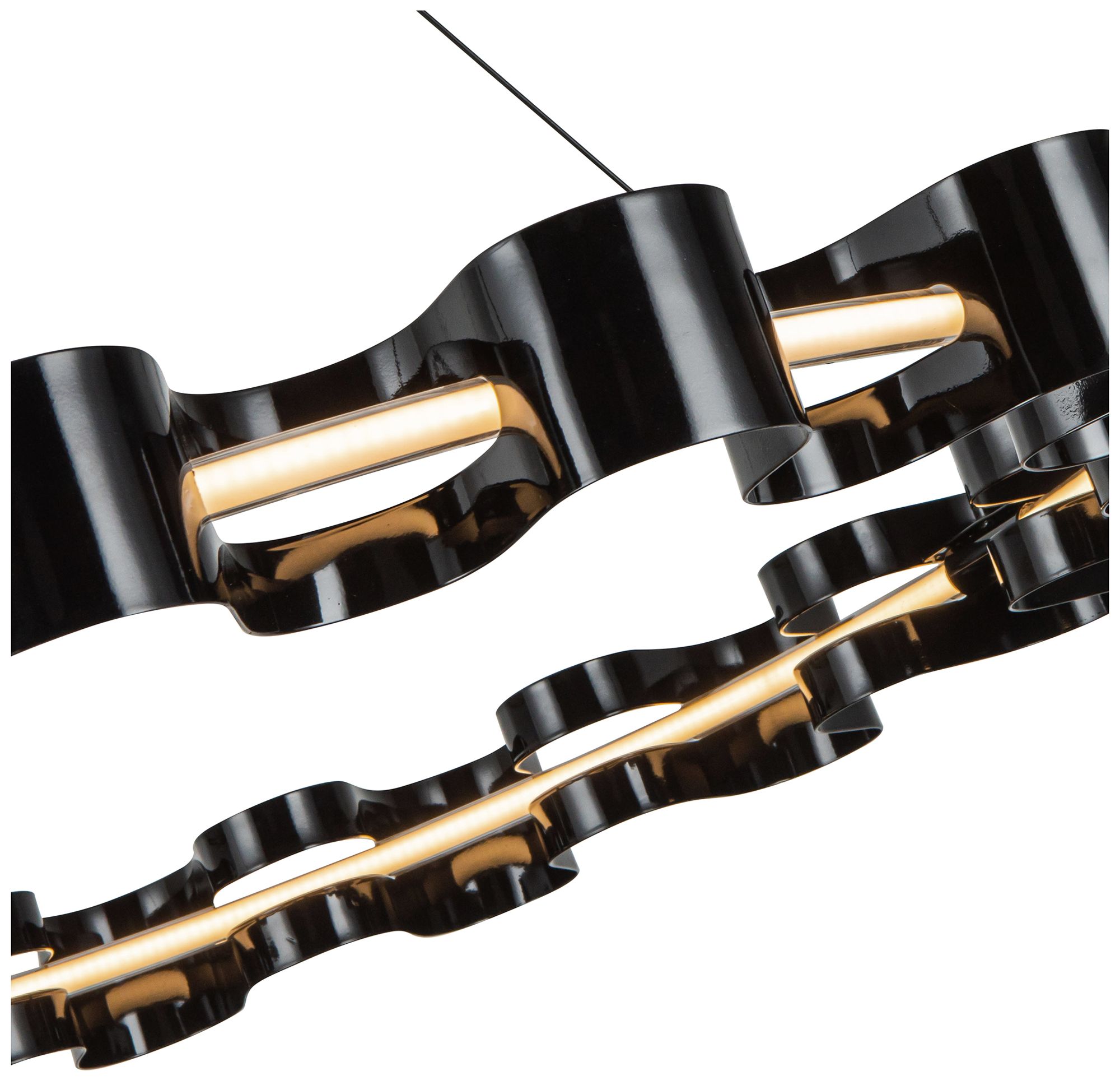 Image 5 Kuzco Nami LED 35-in Gloss Black Chandelier more views