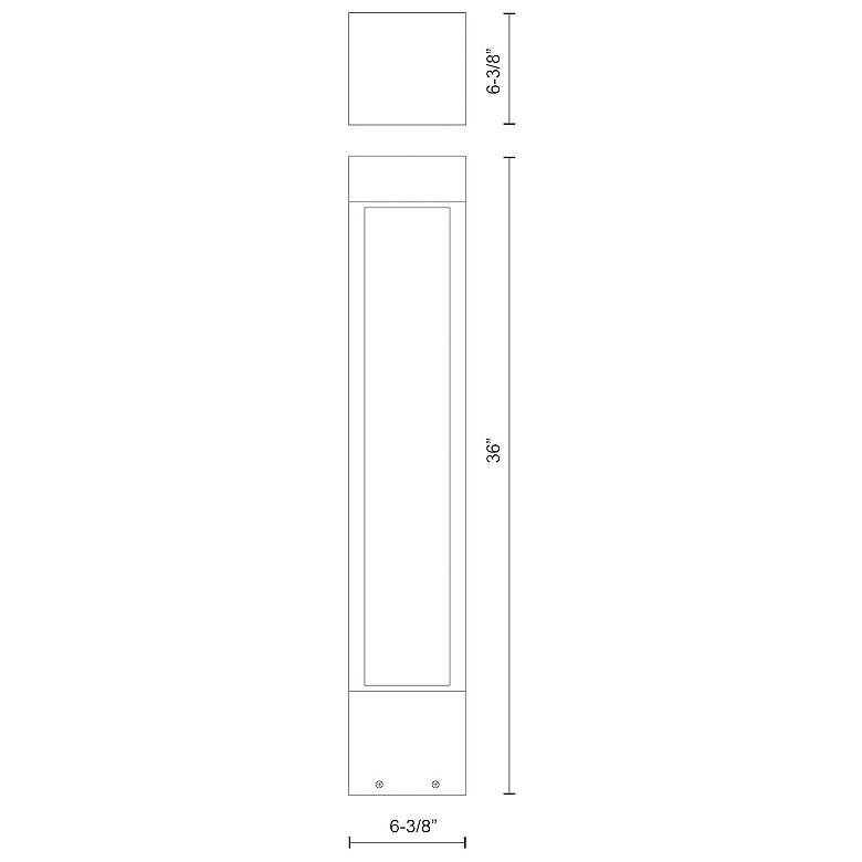Image 3 Kuzco Napa LED 36-in Black Exterior Bollard more views