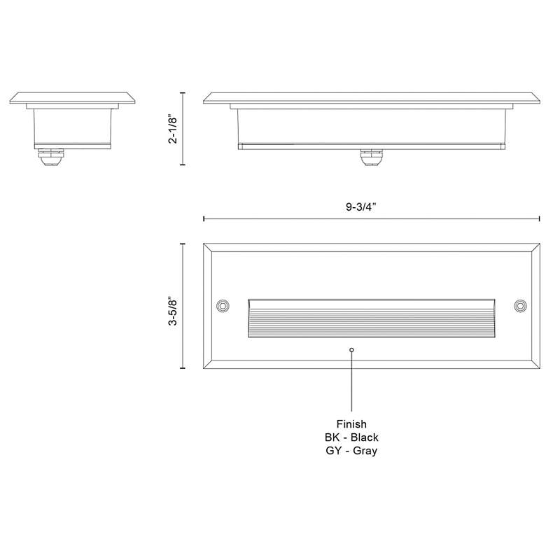 Image 2 Kuzco Newport LED 10-in Gray Exterior Step/Wall more views
