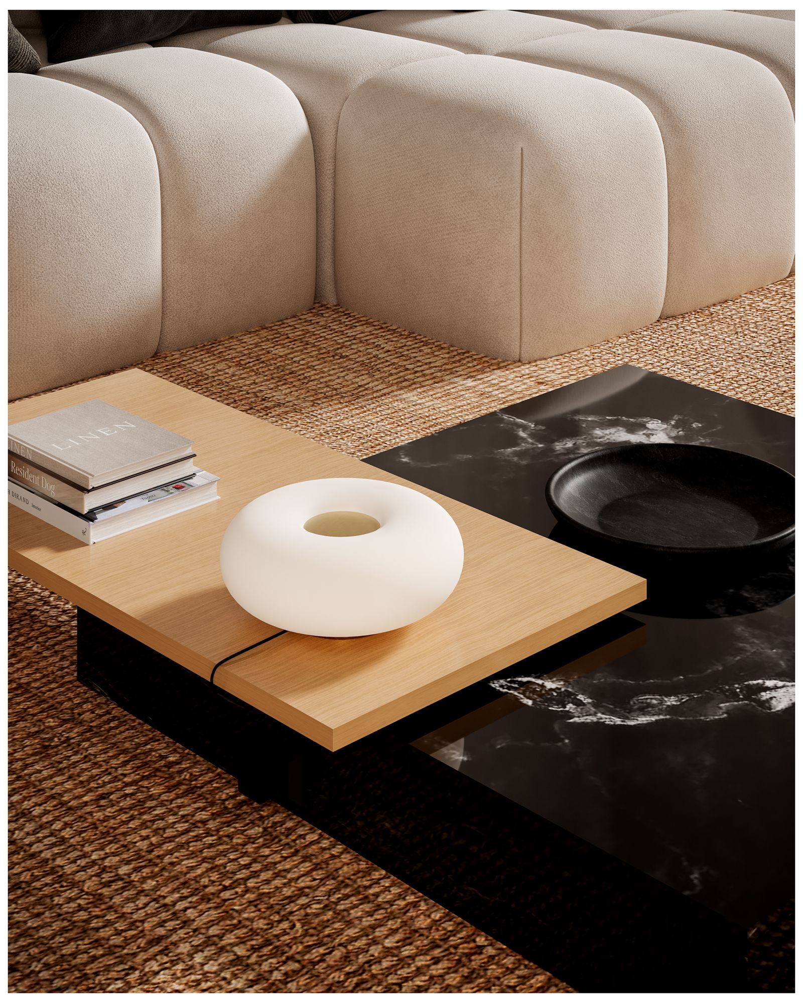 Image 3 Kuzco Nimbus LED 12-in Vintage Brass/Opal Glass LED Table Lamp more views