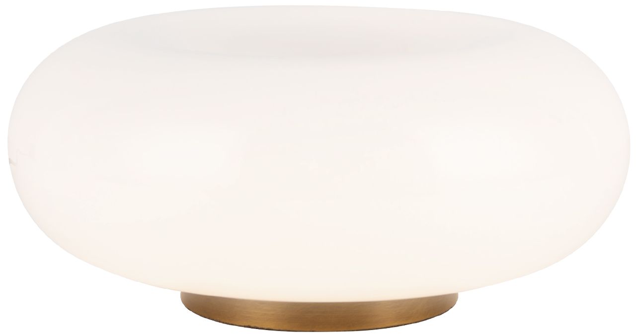 Image 3 Kuzco Nimbus LED 8-in Vintage Brass/Opal Glass LED Table Lamp more views