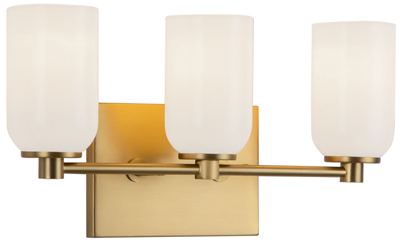 Image 4 Kuzco Nola E26 18-in Brushed Gold/Glossy Opal Glass Vanity Light more views