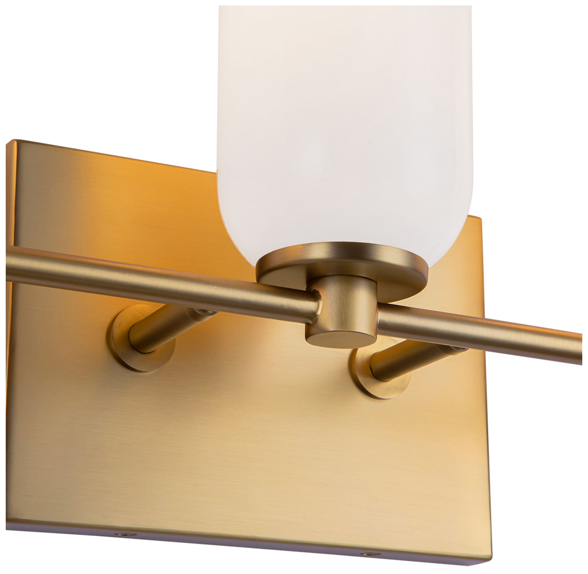 Image 5 Kuzco Nola E26 18-in Brushed Gold/Glossy Opal Glass Vanity Light more views