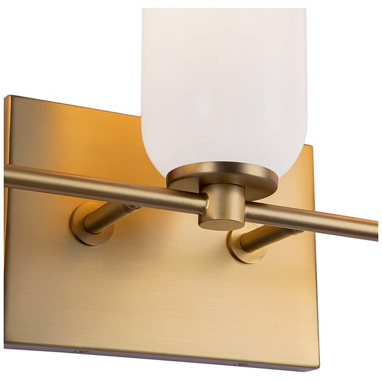 Image 5 Kuzco Nola E26 18-in Brushed Gold/Glossy Opal Glass Vanity Light more views
