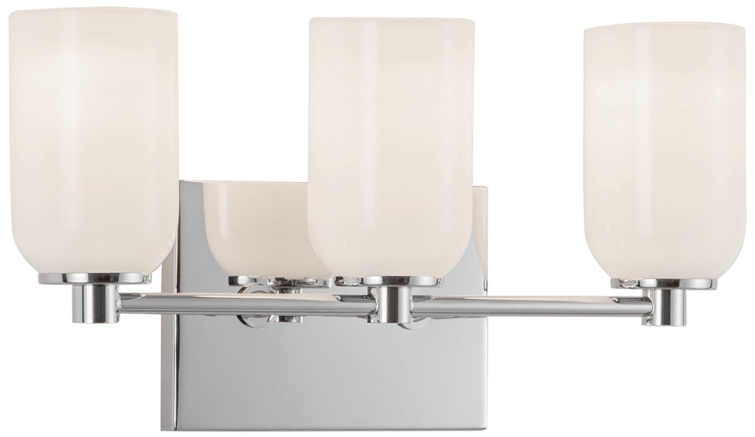 Image 2 Kuzco Nola E26 18-in Chrome/Glossy Opal Glass Vanity Light more views