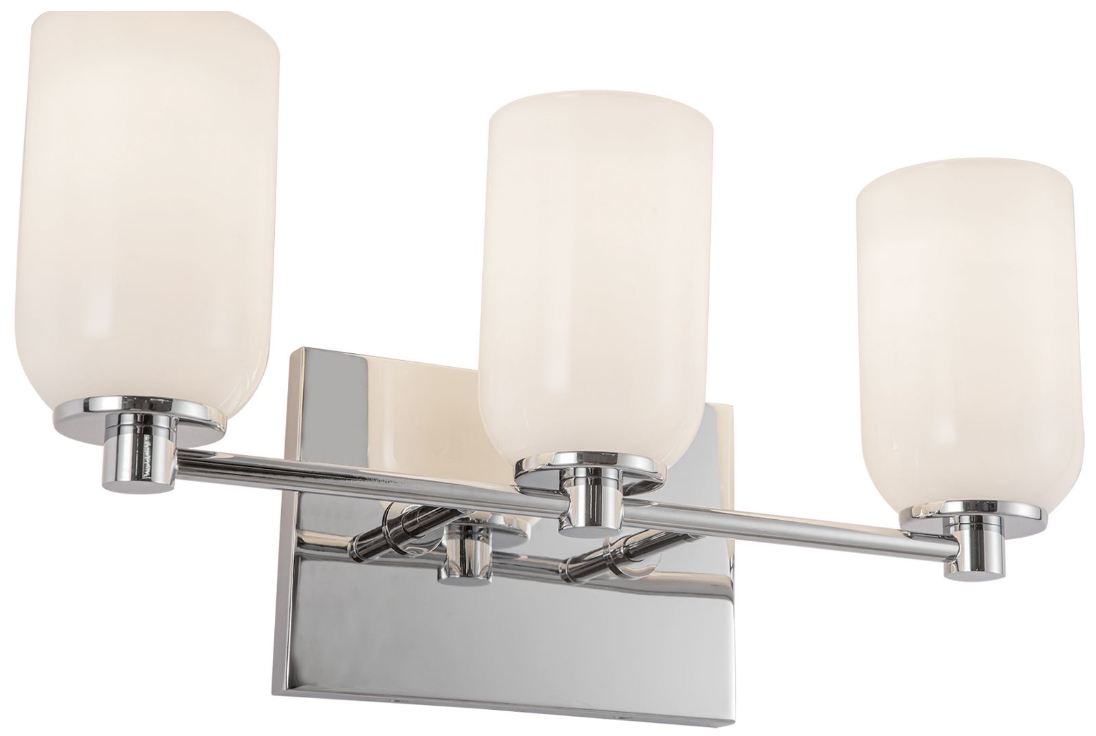Image 3 Kuzco Nola E26 18-in Chrome/Glossy Opal Glass Vanity Light more views