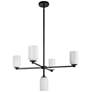 4_Kuzco Nola E26 31-in Black/Glossy Opal Glass Chandelier more views