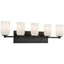 1_Kuzco Nola E26 32-in Black/Glossy Opal Glass Vanity Light