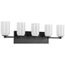 2_Kuzco Nola E26 32-in Black/Glossy Opal Glass Vanity Light more views