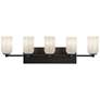 3_Kuzco Nola E26 32-in Black/Glossy Opal Glass Vanity Light more views