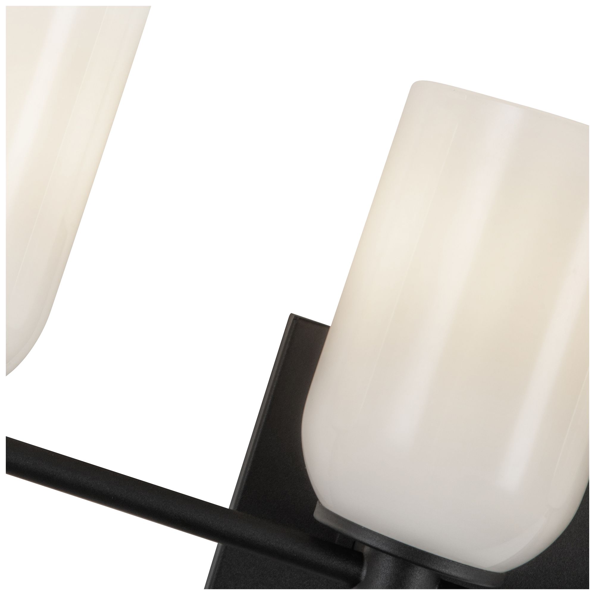 Kuzco Nola E26 32-in Black/Glossy Opal Glass Vanity Light