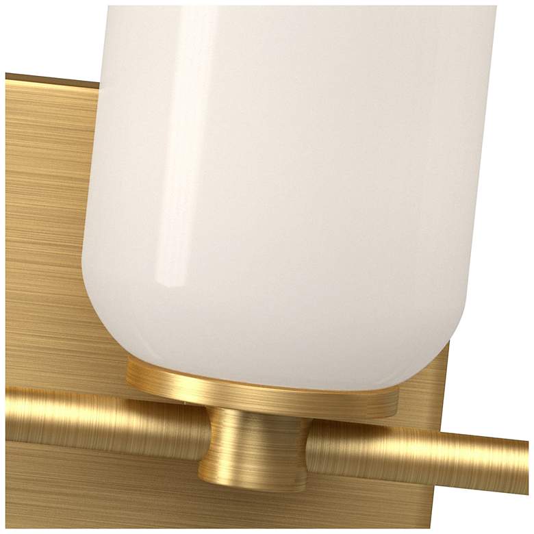Image 2 Kuzco Nola E26 32-in Brushed Gold/Glossy Opal Glass Vanity Light more views