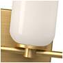 2_Kuzco Nola E26 32-in Brushed Gold/Glossy Opal Glass Vanity Light more views