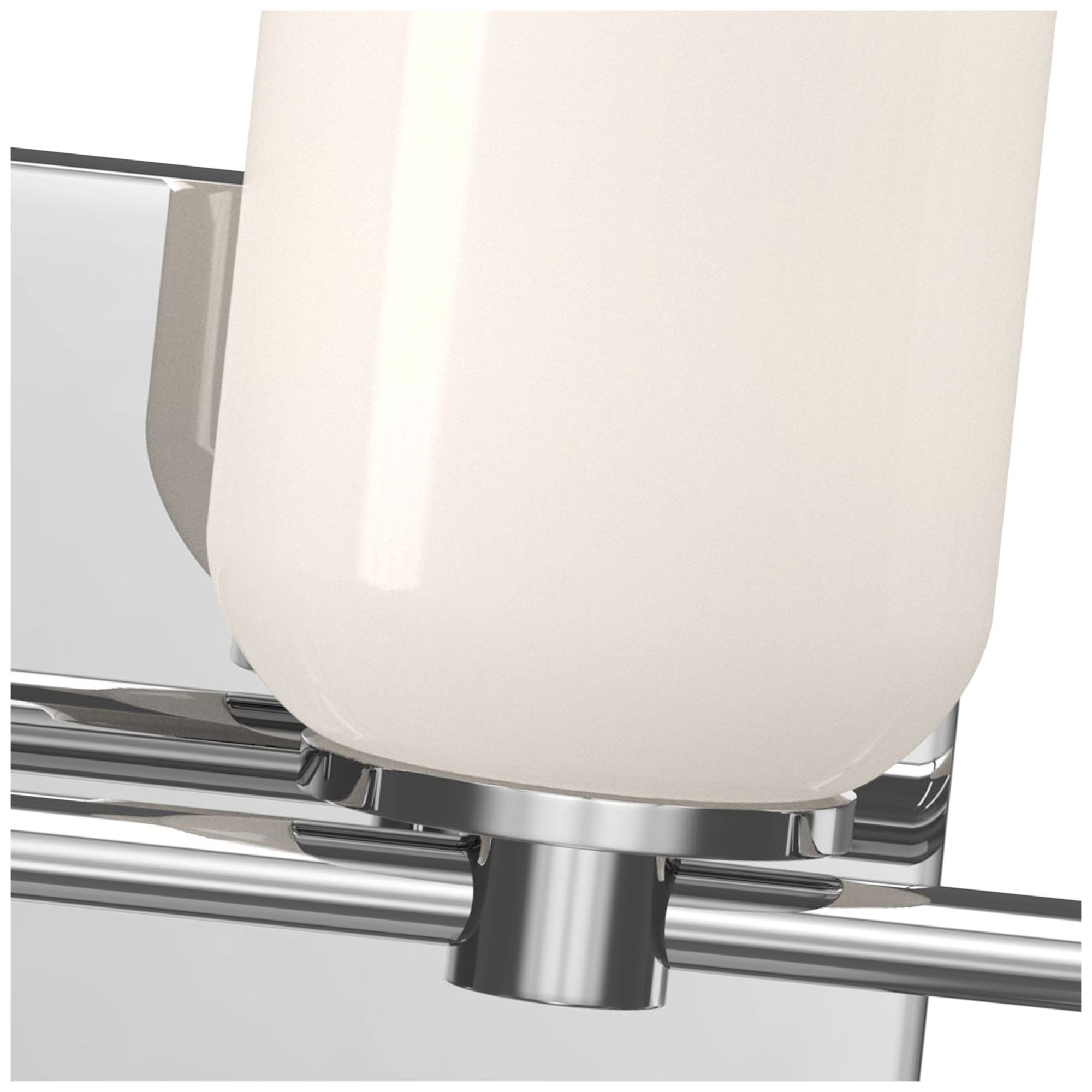 Image 2 Kuzco Nola E26 32-in Chrome/Glossy Opal Glass Vanity Light more views