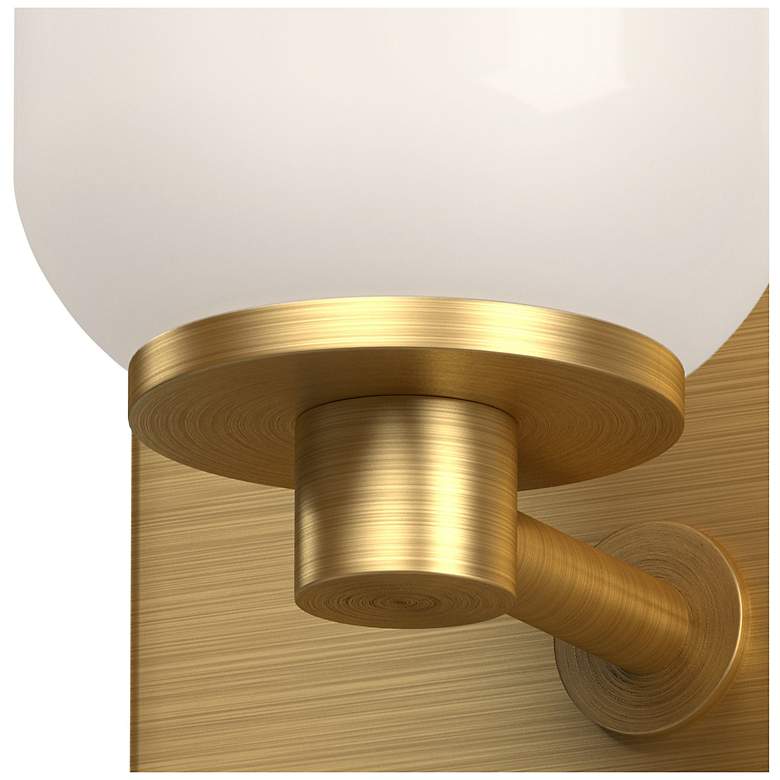 Image 2 Kuzco Nola E26 4-in Brushed Gold/Glossy Opal Glass Wall Sconce more views