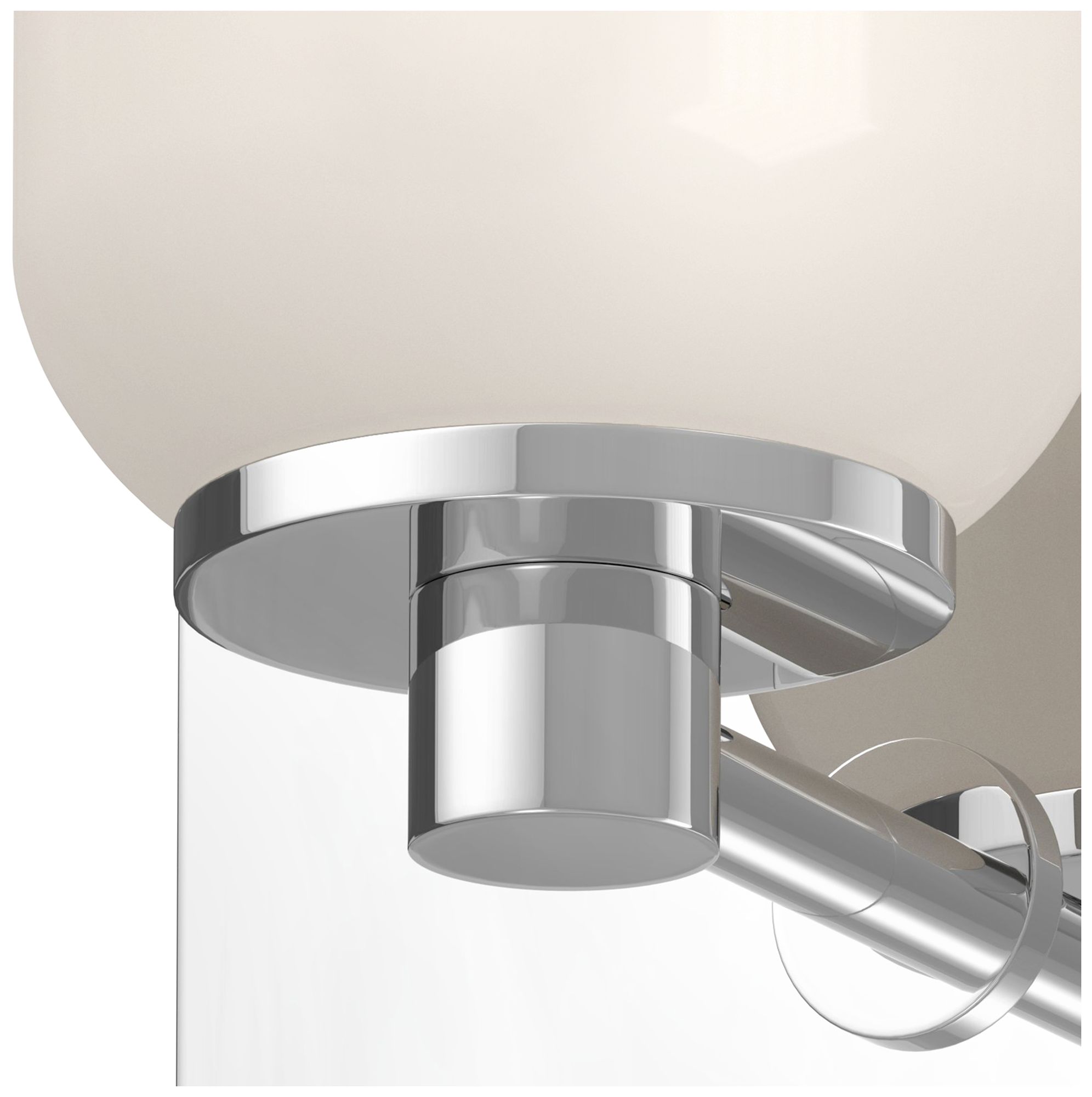 Image 2 Kuzco Nola E26 4-in Chrome/Glossy Opal Glass Wall Sconce more views