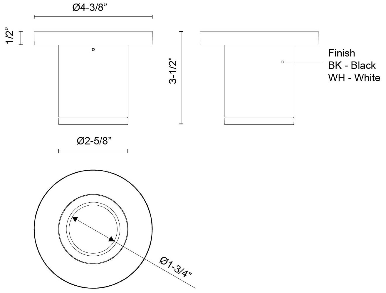 Image 5 Kuzco Nordic 3-in (2-in Dia.) Black LED Exterior Ceiling more views