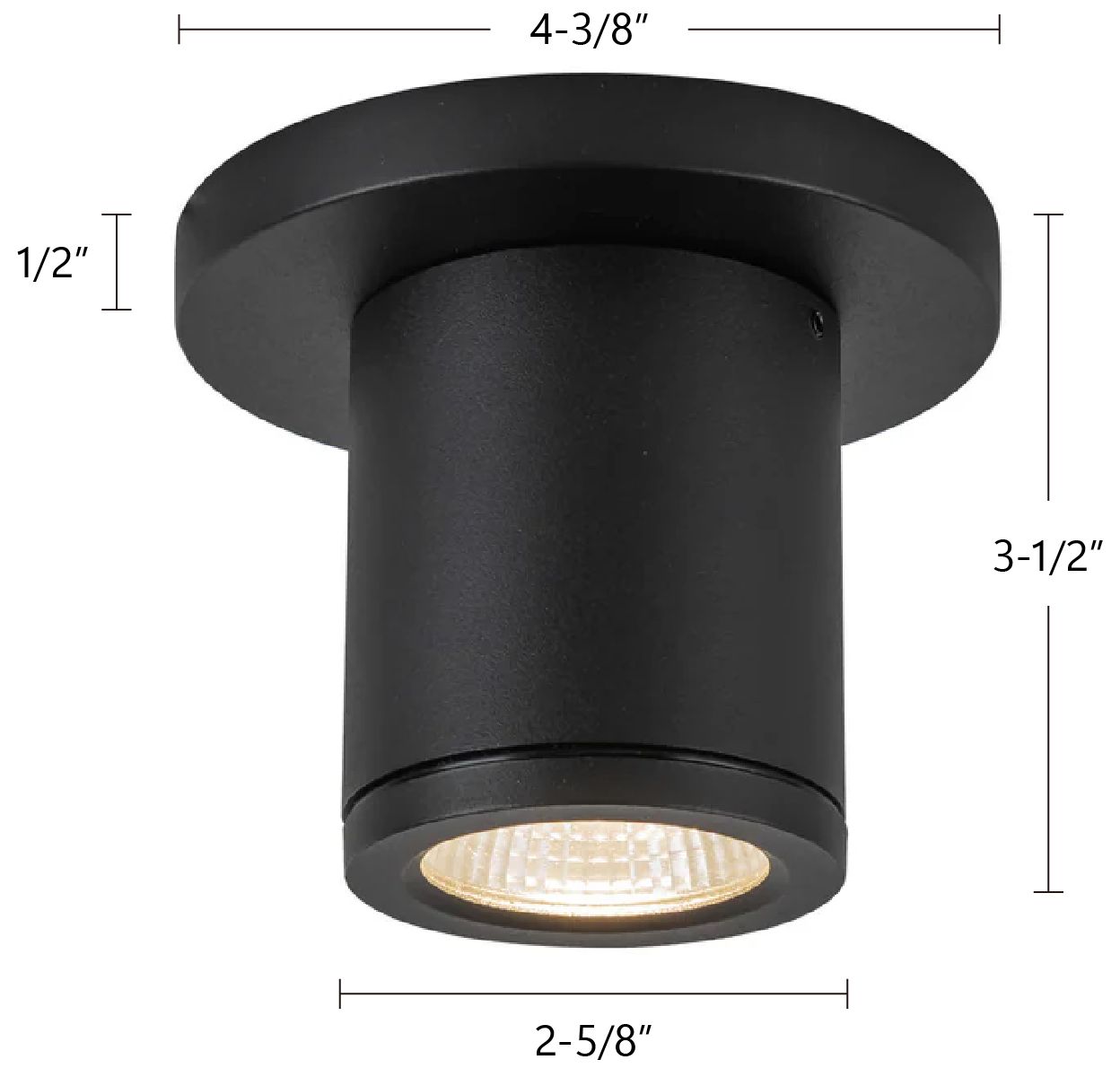 Image 6 Kuzco Nordic 3-in (2-in Dia.) Black LED Exterior Ceiling more views