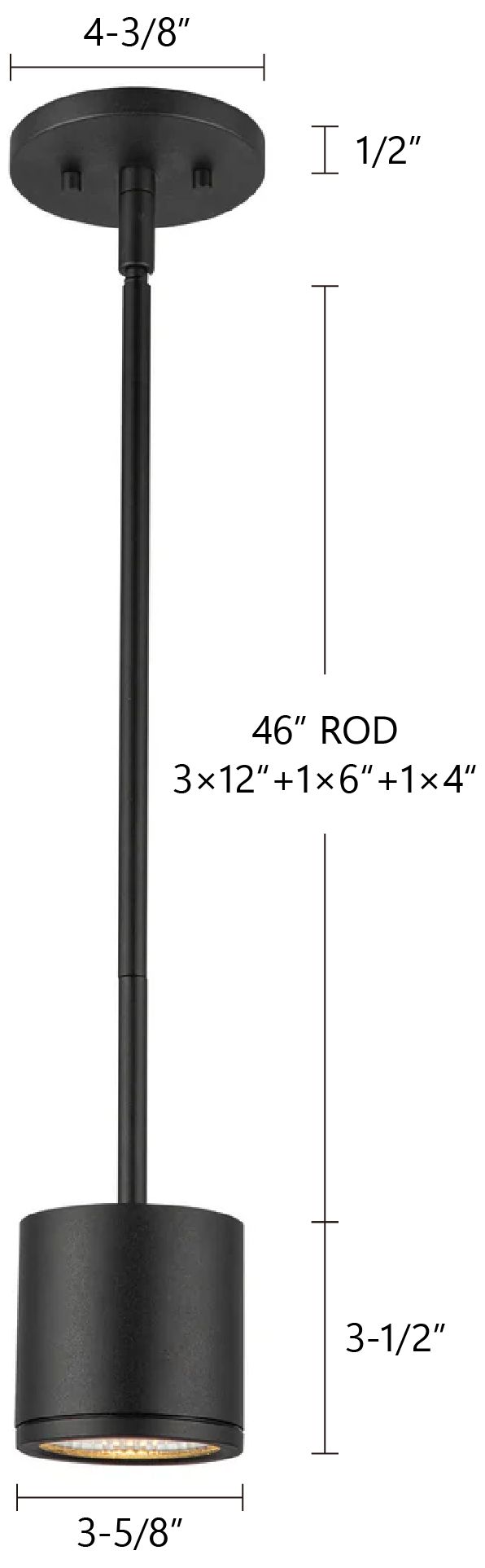 Image 6 Kuzco Nordic 3-in (3-in Dia.) Black LED Exterior Pendant more views